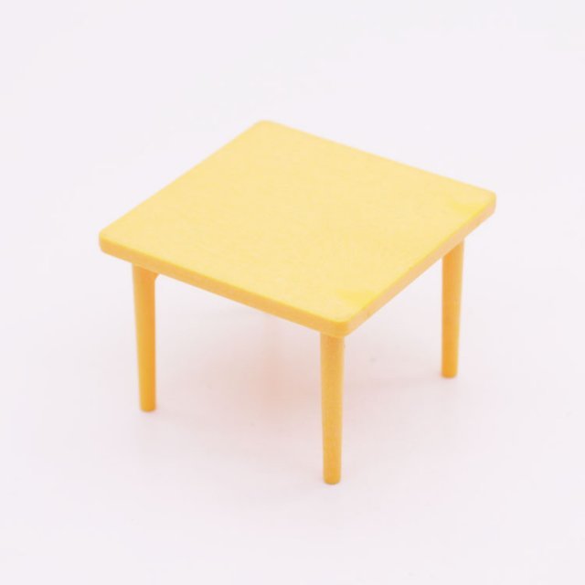 Playmobil 30295970 Tafel Vierkant - OR - Table Square ,  groot uit kunststof in de kleur oranje. Geschikt vanaf 3+.
