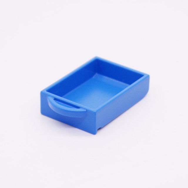 Playmobil 30608102  02 Schuif Onderkast Bureau - Drawer Desk Cabinet ,  groot uit kunststof in de kleur blauw. Geschikt vanaf 3+.