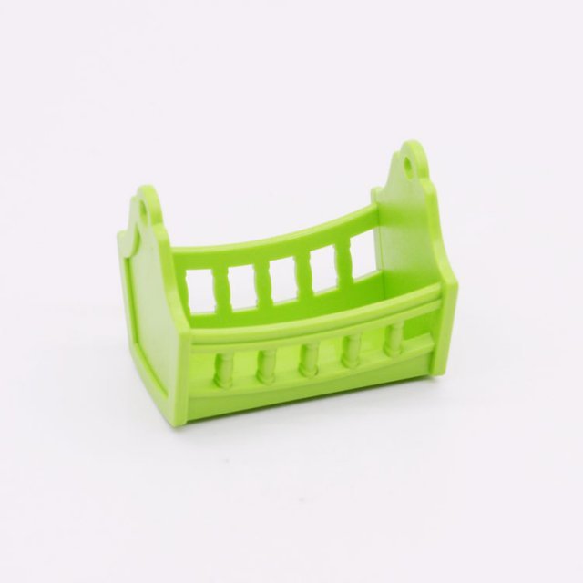 Playmobil 30243483 Wieg Baby - GR - Cradle Baby ,  groot uit kunststof in de kleur groen. Geschikt vanaf 3+.