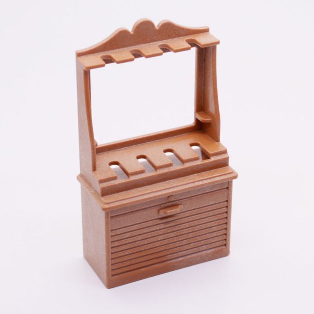 Playmobil 30207530 Kast Geweer Rek - L BR - Cabinet Rifle Rack ,  groot uit kunststof in de kleur l.bruin. Geschikt vanaf 3+.