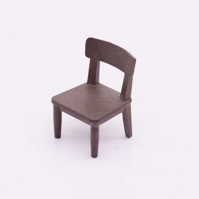 Playmobil 30031060 Houten Stoel - D BR - Wooden Chair ,  groot uit kunststof in de kleur d.bruin. Geschikt vanaf 3+.