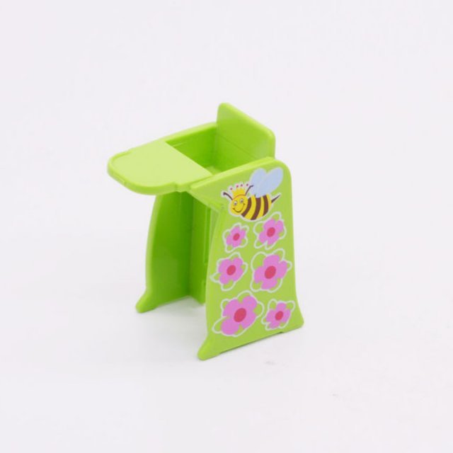 Playmobil 30628446 Hoge Baby Kinderstoel - L GR - High Baby Chair ,  groot uit kunststof in de kleur l.groen. Geschikt vanaf 3+.