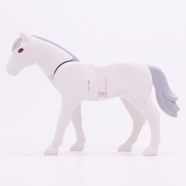 Playmobil 30672590 Paard Wit - New Style - Horse White ,  groot uit kunststof in de kleur wit. Geschikt vanaf 3+.