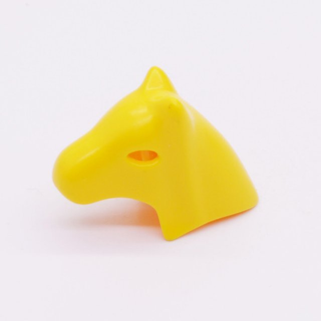 Playmobil 30274440 Paard Hoofdkap Geel - Horse Headcover Yellow ,  groot uit kunststof in de kleur geel. Geschikt vanaf 3+.