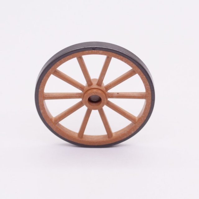 Playmobil 30071410 Wiel Rijtuig Huifkar - L BR - Wheel Carriage Coach ,  groot uit kunststof in de kleur l.bruin. Geschikt vanaf 3+.