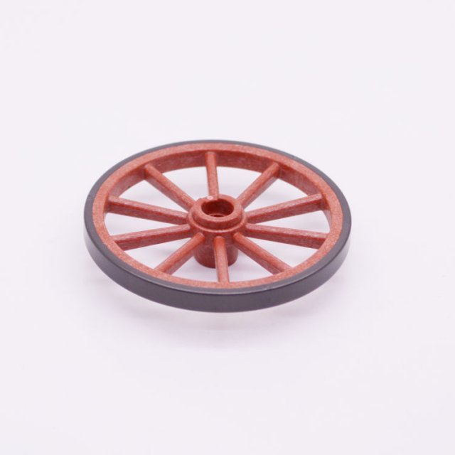 Playmobil 30082102 Wiel Rijtuig Huifkar - R BR - Wheel Carriage Coach ,  groot uit kunststof in de kleur r.bruin. Geschikt vanaf 3+.