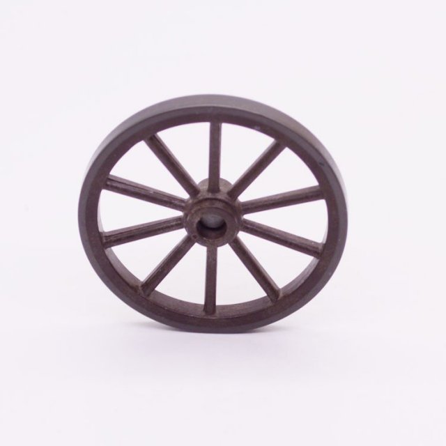 Playmobil 30218132 Wiel Rijtuig Huifkar - Wheel Carriage Coach ,  groot uit kunststof in de kleur d.bruin. Geschikt vanaf 3+.