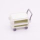 Playmobil 30605510 01 Trolley m Draaiplateau - W - Cart w Swing Out Shelf ,  groot uit kunststof in de kleur wit. Geschikt vanaf 3+.