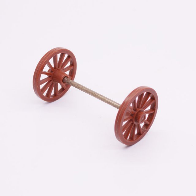 Playmobil 90000050 As Wielen Huifkar Herder - 3412 - Axle Wheels Handcart Shepherd ,  groot uit kunststof in de kleur d.bruin. Geschikt vanaf 3+.
